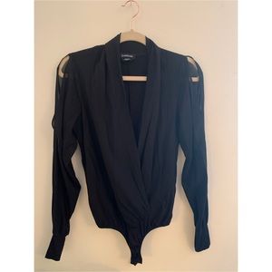 Bebe Black Long Sleeve Onesie Size Medium